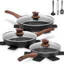 Vinchef Pots and Pans Set Non Stick, 12pcs Induction Cookware Set, Non Stick Frying Pans with Lid, Non Toxic Kitchen Cookware Sets, Pan Sets for Cooking, PFAS and PFOA Free