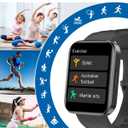 RUIMEN Smart Watches for Men Women (Answer/Make Calls) Compatible with iPhone/Android Phones, 1.85" HD Screen Fitness Tracker Heart Rate Monitor 100+ Sports Tracker Watch Waterproof (Black)