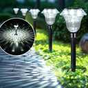 SOLPEX Solar Pathway Lights Garden Decor for Yard, Garden Lights Solar Powered Waterproof Landscape Lighting, Solar Outdoor Lights Porch Decor for Path Walkway Driveway (6 Pack Cold White)