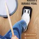 HAMPBACK MK-0 Electric Drum Set with 7'' Quiet Mesh Drum Pads, 8'' Full Rubber Cymbals, 12 Kits and 68 Authentic Sounds, USB MIDI, Throne, Sticks, Headphone, 2 Switch Pedals for Beginners & Kids