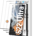 AACL [Fingerprint Compatible][3Pack] 3D Curved Tempered Glass for Samsung Galaxy S22 Ultra 5G Screen Protector, [Easy Installation with Alignment][AntiScratch][Case Friendly]