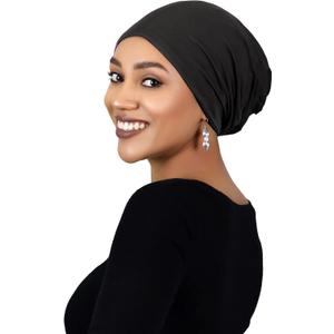 Hats Scarves & More Bamboo Slouchy Beanie for Women Chemo Headwear Moisture Wicking Cancer Turban Head Wrap Snood, Size: Medium