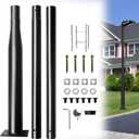 Street Light Pole 10Ft,Street Light Poles for Outdoor Lighting, Solar Street Light Pole Accessory for Street, Patio, Backyard, Basketball Court, Park