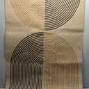 Easy Jute Rainbow Entryway Rug, 2x3 Washable Non-Slip Indoor Outdoor Doormat, Neutral Boho Farmhouse Small Kitchen Rug Modern Abstract Throw Rugs for Entrance Bedroom Bathroom