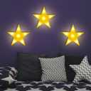 6 Pcs LED Stars Night Light Can Be Hung On The Wall Kids Room Room Light, Suitable for Birthday Party Holiday Decoration Baby Room Nursery Decoration (Star-6pcs)