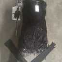 BABEYOND 1920s Flapper Dress Fringed Sequin Dress Roaring 20s Fancy Dress Gatsby Costume Dress V Neck Vintage Beaded Evening Dress, XL, Black