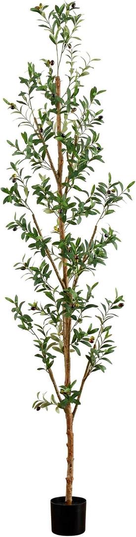Potted Olive Artificial Tree - 8' - Green