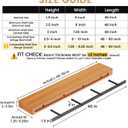 2pcs Floating Shelf Hardware Heavy Duty Hidden Shelf Brackets Support,Wall Mounting Invisible Floating Shelves Bracket with Jig (46" x 6" x 1.5")