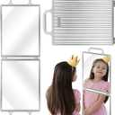 Foldable Backstage Mirror with Handle 10 * 29.1 Inch Folding Dance Mirror with Handle Dance Bag Dancer for Artist Aestheticians Home Fitness Spa