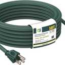 EP 50FT Green Outdoor Extension Cord, 16/3 SJTW Heavy Duty Waterproof, 3 Prong Grounded Plug, 13A 1625W 16AWG, Cold-Resistant Flexible Power Cable for Garden, Home, Christmas Lights, UL Listed