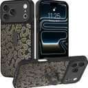 Compatible with iPhone 17 Pro Max Case with Finger Strap, Black | Luxury Cheetah Print Shockproof Soft TPU Protective Cover for Women Girls, Anti Scratch Case for 17 Pro Max 6.9 Inch