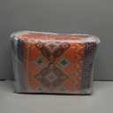 VAPUTAR Cotton Quilt Queen Size Bedding Set - 3 Pieces, Boho Queen Size Quilts, Lightweight Reversible Coverlets Bedspreads for Farmhouse Bedroom (Red/Orange) (Queen (90"  98"))