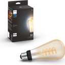 Philips Hue Smart 60W ST23 Filament LED Bulb - White Ambiance Warm-to-Cool White Light - 1 Pack - 550LM - E26 - Indoor - Control with Hue App - Works with Alexa, Google Assistant and Apple Homekit