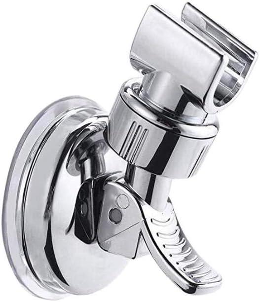 Medsuo Adjustable Shower Head Holder Removable Suction Cup Shower Head Bracket No Drill Shower Head Bracket with Chrome Polished for Bathroom