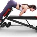 Finer Form Multi-Functional Weight Bench for Full All-in-One Body Workout  Versatile Adjustable Workout Bench for Home Gym. Fitness equipment perfect for Back HyperExtension, Bench Press, Roman Chair Exercise, Sit up. Adjusts to Decline or Flat Bench.