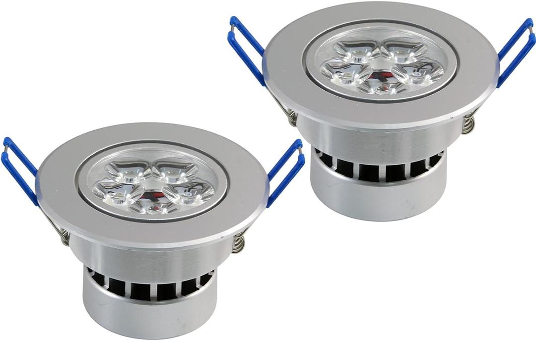 Lemonbest Dimmable 110V 5W LED Ceiling Light Downlight, Warm White Spotlight Lamp Recessed Lighting Fixture, Halogen Bulb Replacement (2pcs)