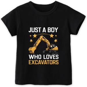 Habudda Toddler Boy Shirts Car T-Shirt for Boys Truck Graphic Tees Little Kids Summer Short Sleeve Cotton Tops 2T 3T 4T-8Y