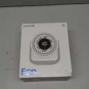 Gaiatop Desk Fan with Touch Control, 4000mAh Battery, 5 Speeds Ultra Quiet Bedroom Fan with LED Display, 90 Tilt, 7.7 Inch USB-C Rechargeable Desktop Fan for Dorm Office Room Home Office, Pink