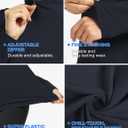 GEMYSE Women's 1/4 Zip Pullover Shirts Long Sleeve Workout Tops Quick Dry Casual Rash Guard Shirts (Black, XL)