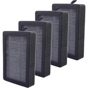 KEEPOW LV-H128 Replacement Filter 4 Pack Compatible with LEVOIT LV-H128/PUURVSAS (HM669A) / ROVACS (RV60) Air Purifier, LV-H128 H13 True HEPA Replacement Filter
