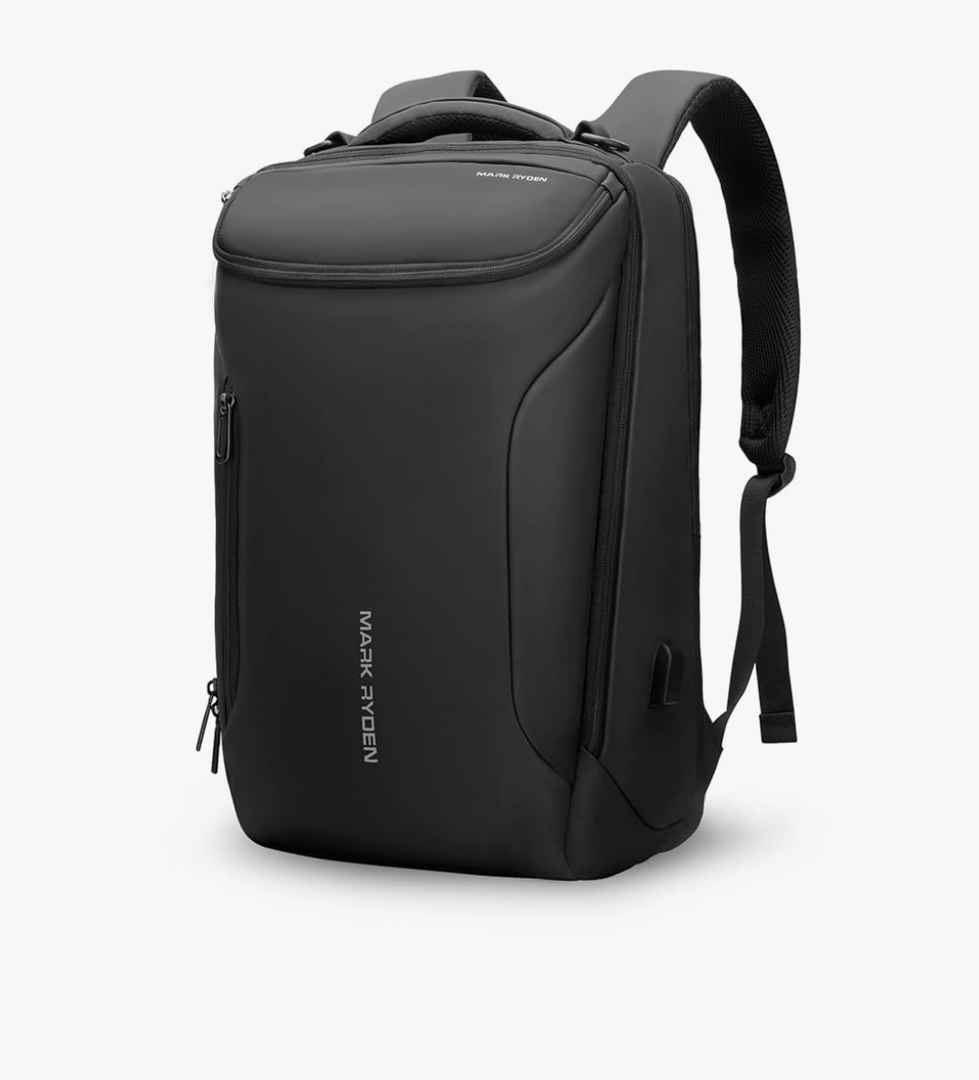 MARK RYDEN Business Backpack for Men, Waterproof High Tech Backpack with Sport Car Shape Design and USB Charging Port, Travel Laptop Backpack Fits 17.3 Inch Notebook