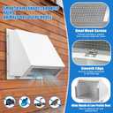 6 Inch Microwave Vent Cover Outdoor Hooded Wall Vent Range Hood Wall Exhaust Vent Cover for Kitchen, Garage, Fits 6 Round Duct