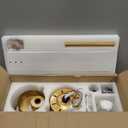 52'' Ceiling Fan with Lights and Remote, Low Profile Modern Ceiling Fan Gold, 6 Speed, Reversible, 3000k-6000k LED, Quiet DC Motor Ceiling Fans for Indoor Outdoor Bedroom Living Room