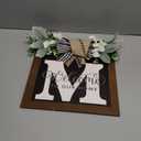 Last Name All Year Round Front Door Garland, Front Porch Decoration 26 Letter Welcome Garland and Eucalyptus and Bow Suitable for Spring Summer Winter Used for Front Door Hanging Garland (M)