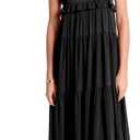 Michael Kors Women's Tiered Maxi Dress/Black, X-Large