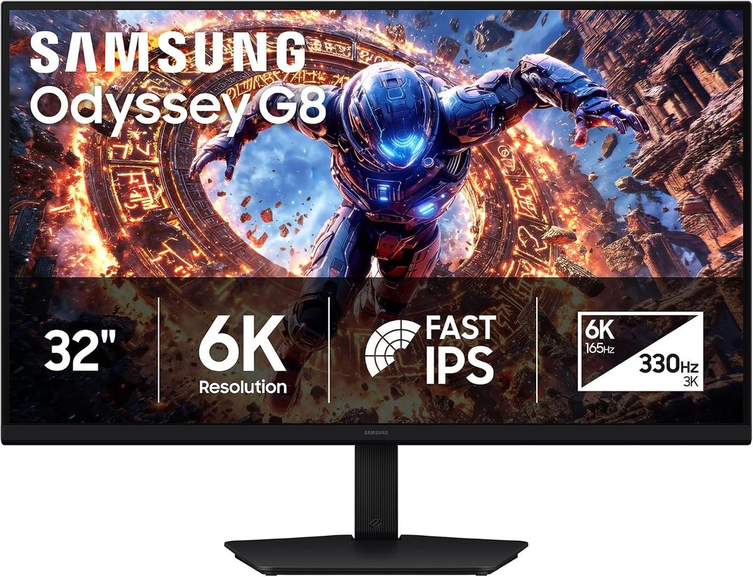 Samsung 32" Odyssey G8 (G80HS) Gaming Monitor, 6K Resolution, Fast IPS