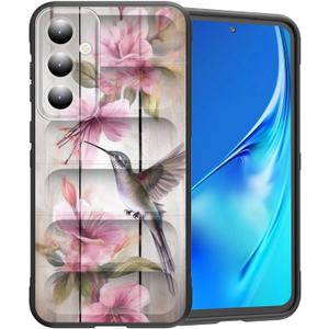 for Galaxy A15 5G Case, Premium Silicone with [Soft Anti-Scratch Microfiber Lining] Shockproof Protective Phone Case for Samsung Galaxy A15 5G 6.5 inch 2023,Beautiful Hummingbird