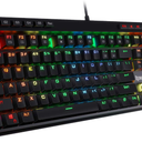 Redragon K580 VATA RGB LED Backlit Mechanical Gaming Keyboard with Macro Keys & Dedicated Media Controls, Hot-Swappable Socket, Onboard Macro Recording (Blue Switches)
