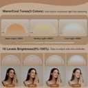 Nail Lamp for Desk, 18.5in Diameter Half Moon Lamp with 3 Color Modes & 10-Level Adjustable Brightness, Desk Lamp for Nail Tech, Lash Extensions, Facial Spa, Manicure(8.66” Hx 18.5” W)