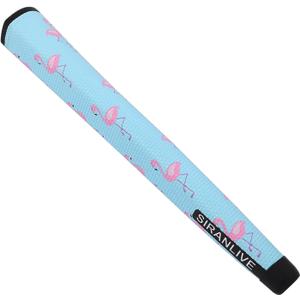 Golf Putter Grip Light Weight Breathable Leather Soft Leather Golf Grips (Blue&Pink)