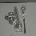 Urban Deco 16PK Table Number Holders Place Card Holders 12 Inch Table Card Holders Steel Card Holders for Photos, Food Signs, Memo Notes, Weddings, Restaurants, Birthdays Silver