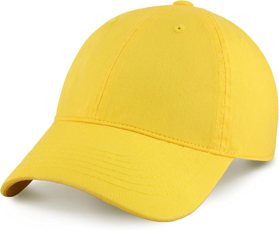 CHOK.LIDS Everyday Premium Dad Hat Unisex Cotton Baseball Cap for Men and Women Adjustable Lightweight Polo Style Curved Brim (Happy Lemon)