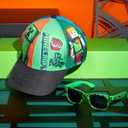 Minecraft Trucker Hat Baseball Cap and Kids Sunglasses Set Adjustable Snapback UV Protection Gamer Gifts (6-14 Years, Multi)