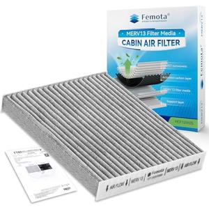 Femota Certified MERV 13 Cabin Air Filter with Activated Carbon, CF12002 for Kia Soul (2014-2019), Kia Soul EV (2015-2019), OE: 97133-B2000.