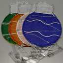 6 Pcs 12 Inch Christmas Window Silhouette Lights Decorations Christmas Ball Lights Wreath Large Metal Window Decor LED Battery Operated with Suction Cup for Xmas Window Glass Wall Decor