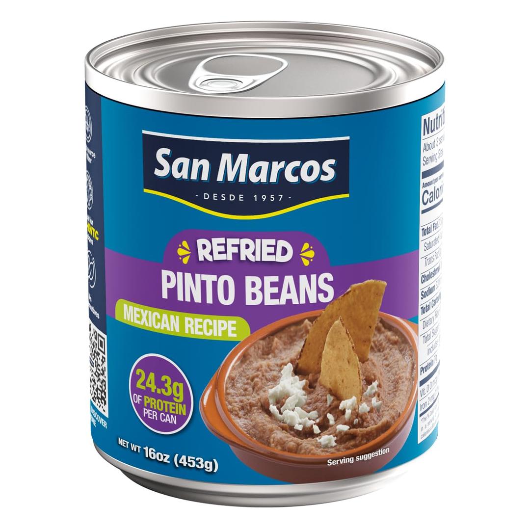 San Marcos Refried Pinto Beans, 16 Ounce (EXP 09/09/27)