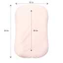 Snuggle Style Baby Nest, Baby Lounger, Organic Cotton Lounger for Baby, Breathable Portable Secure - Snuggle Collection (Pink)