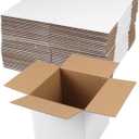 Hoikwo 6x6x6 Shipping Boxes Set of 40, White Corrugated Cardboard Box for Small Business for Packaging Mailing