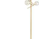 TD00145 Sputnik Chandelier Floor Lamp for Bedroom,4-Lights Glass Shade Floor Lamps for Living Room,Brass/Gold