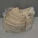 LAMIT Light Filtering Linen Curtains 84 inches Long for Bedroom, Faux Linen Textured Semi Sheer Back Tab and Rod Pocket Burlap Boho Modern Drapes for Living Room/Farmhouse, 2 Panels, 52 x 84 Inch