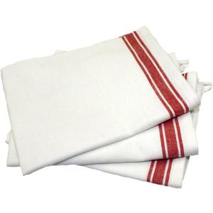 Aunt Martha's 18-Inch by 28-Inch Package of 3 Vintage Dish Towels,Cotton, Red Striped