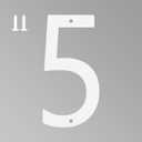 10 Inch White House Numbers for Outside, Metal Letters for Outdoor Signs, Anti-rust Aluminium House Address Letters for Front Door, Office, and Garden Decoration (Number 5)