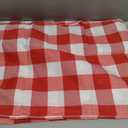 Gingham Print Table Runner 13X108 Inch,Red and White Checkered Geometric Modern Table Runners,Modern Vintage Style Grid Plaid Kitchen Dining Table Decoration for Home Party Decor,Waterproof
