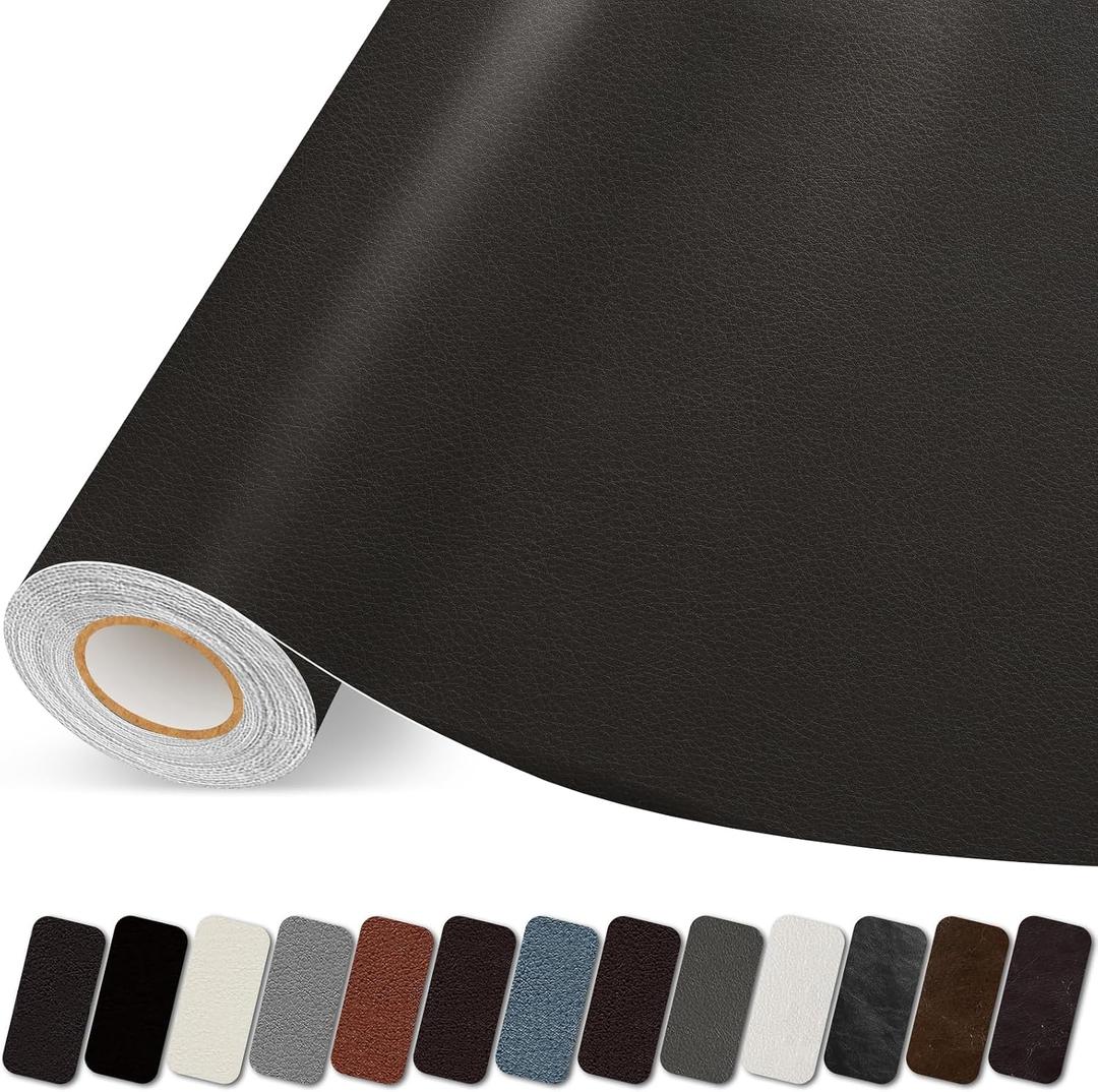 Leather Repair Patch, 35X79 Inch Self Adhesive Leather Repair Tape, Large Vinyl Patch Kit for Couches, Sofa, Furniture, Car Seats, Office Chairs, Cabinets, HandbagsCoffee, 35X79 Inch