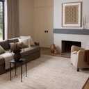 Loloi Amber Lewis Monty Collection MOT-01 Ivory/Taupe 5'-3" x 7'-6", .50" Pile Height, Accent Rug