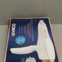 Conair Double Ceramic Hair Dryer, 1875W Blow Dryer with Diffuser and Concentrator, Ionic Conditioning, 3 Heat & 2 Speed Settings White